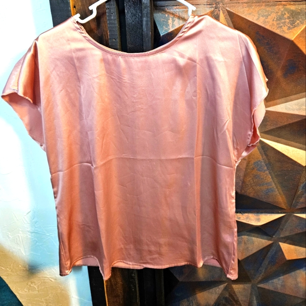 Women's Satin Mauve Top